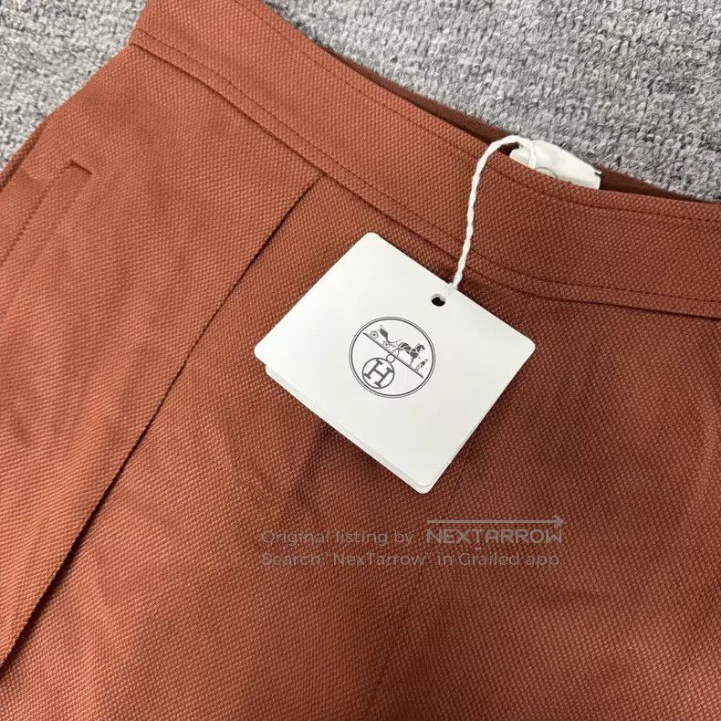 Hermes Hermes Caramel Silk-blend Wide Leg Trousers Size 42" / US 20 - 5 Thumbnail