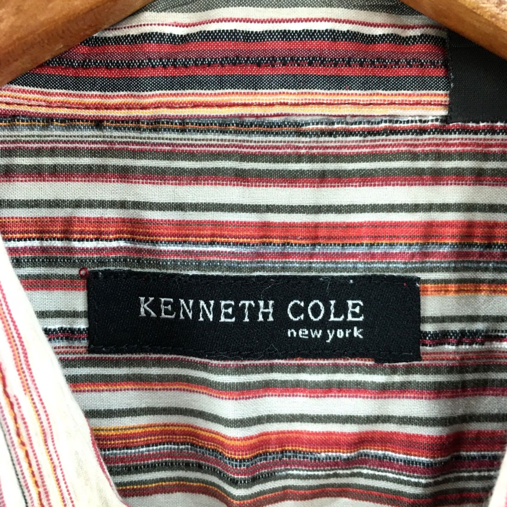 Kenneth Cole Kenneth Cole Striped Long Sleeve Shirt Mens L Pink Cotton Blend Button Up Casual Size US L / EU 52-54 / 3 - 6 Thumbnail
