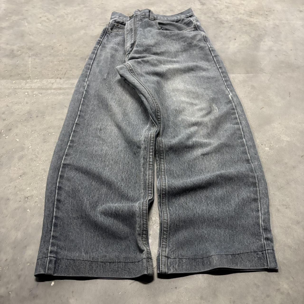 Japanese Brand × Vintage Crazy Vintage Y2K/2000s Grunge Faded Denim Wash Essential Denim Jeans! Size US 36 / EU 52 - 3 Thumbnail