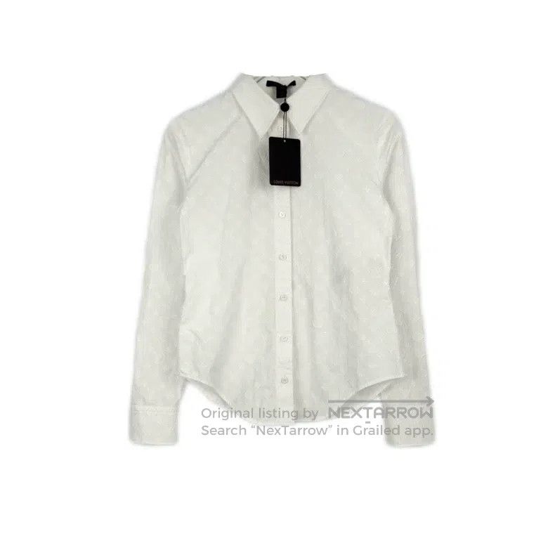 Other Louis Vuitton White dark full print long-sleeve shirt Size XS / US 0-2 / IT 36-38 - 1 Thumbnail