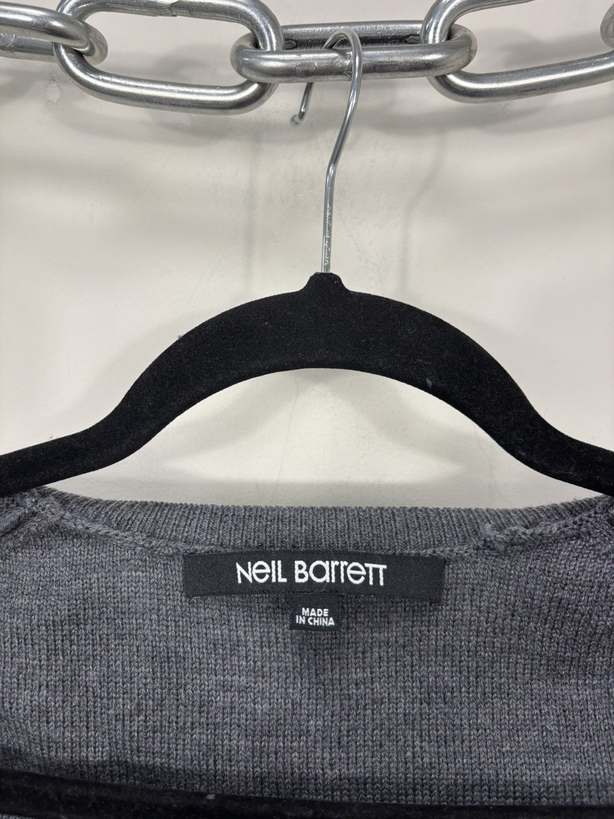 Neil Barrett Neil Barrett Men’s Grey Wool Knit Vest Sleeveless Cardigan Size US M / EU 48-50 / 2 - 6 Thumbnail