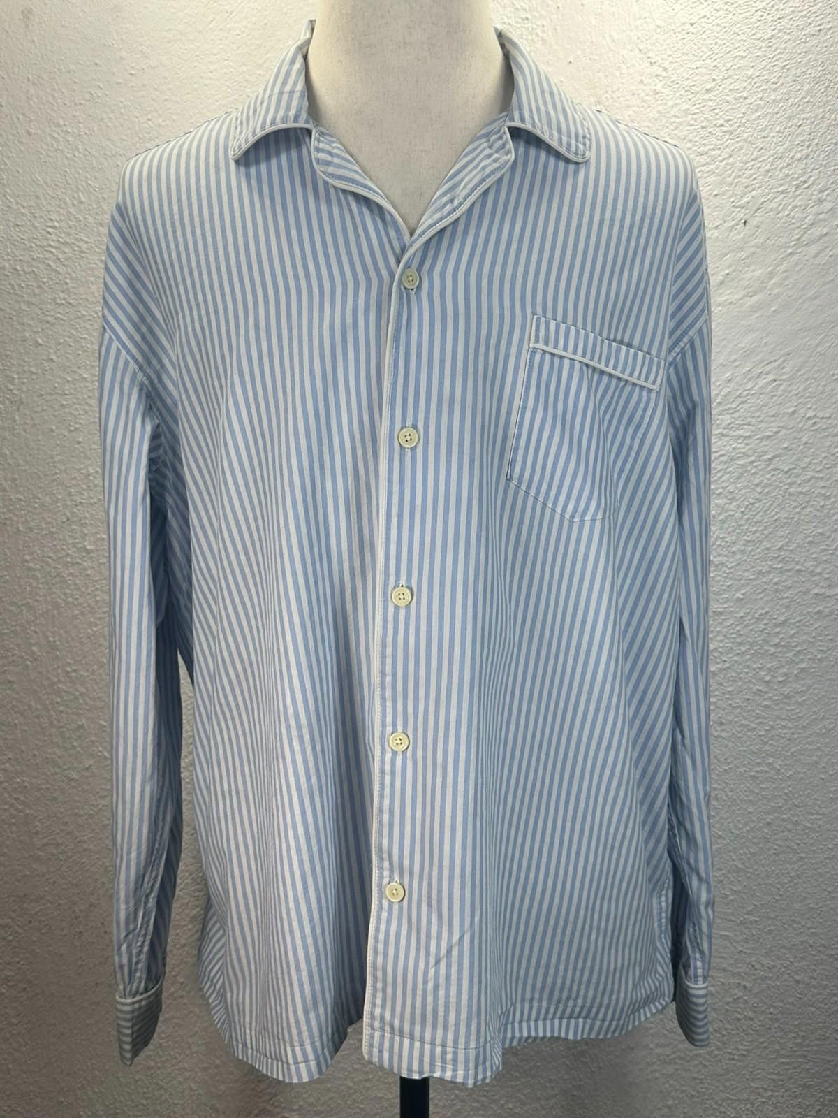 J.Crew J. Crew Men's XL Blue Striped Casual Button Down Shirt Size US XL / EU 56 / 4 - 1 Thumbnail