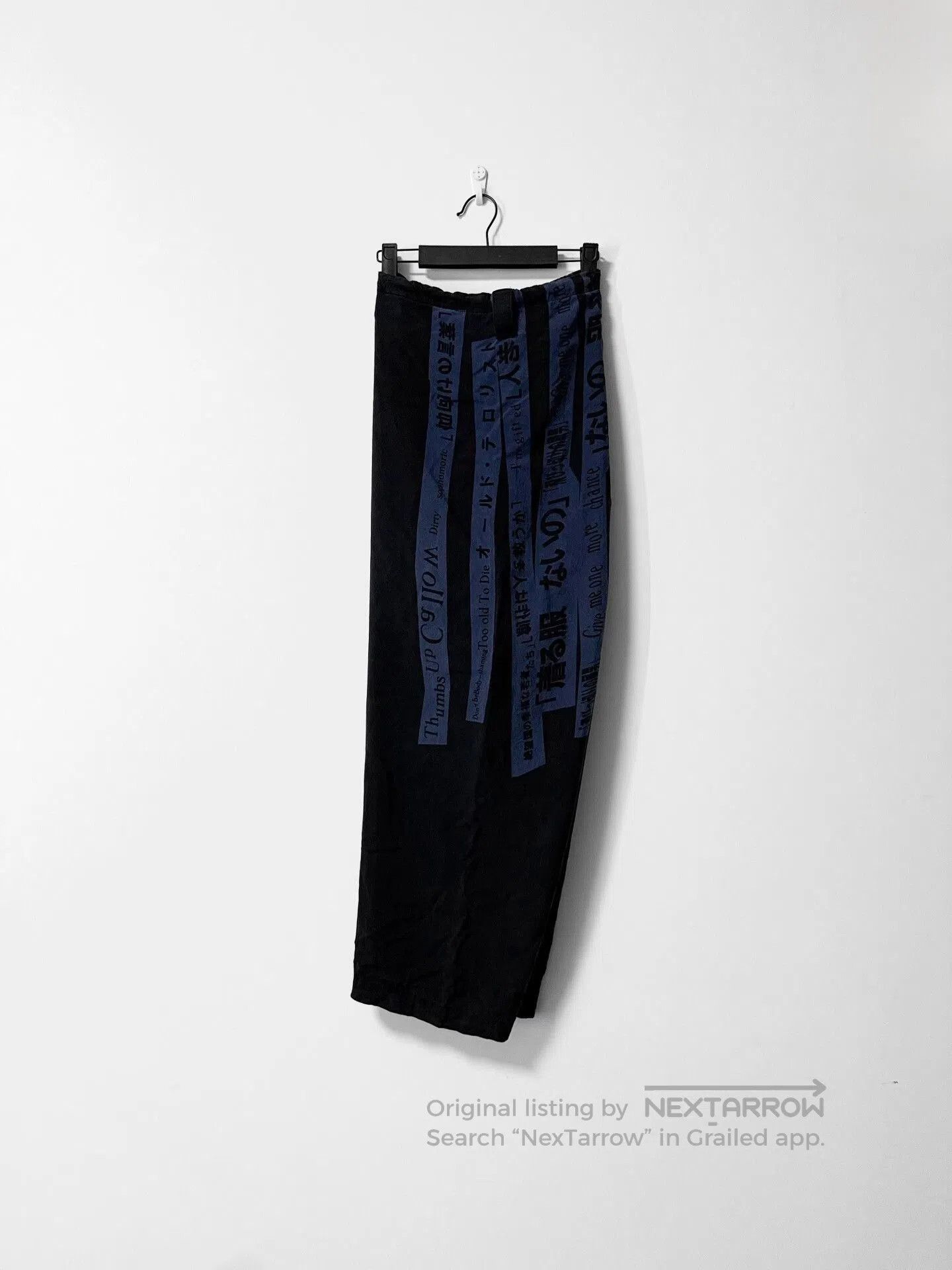 Yohji Yamamoto Yohji Yamamoto Blue Character Wide-Leg Trousers. Size US 30 / EU 46 - 3 Thumbnail