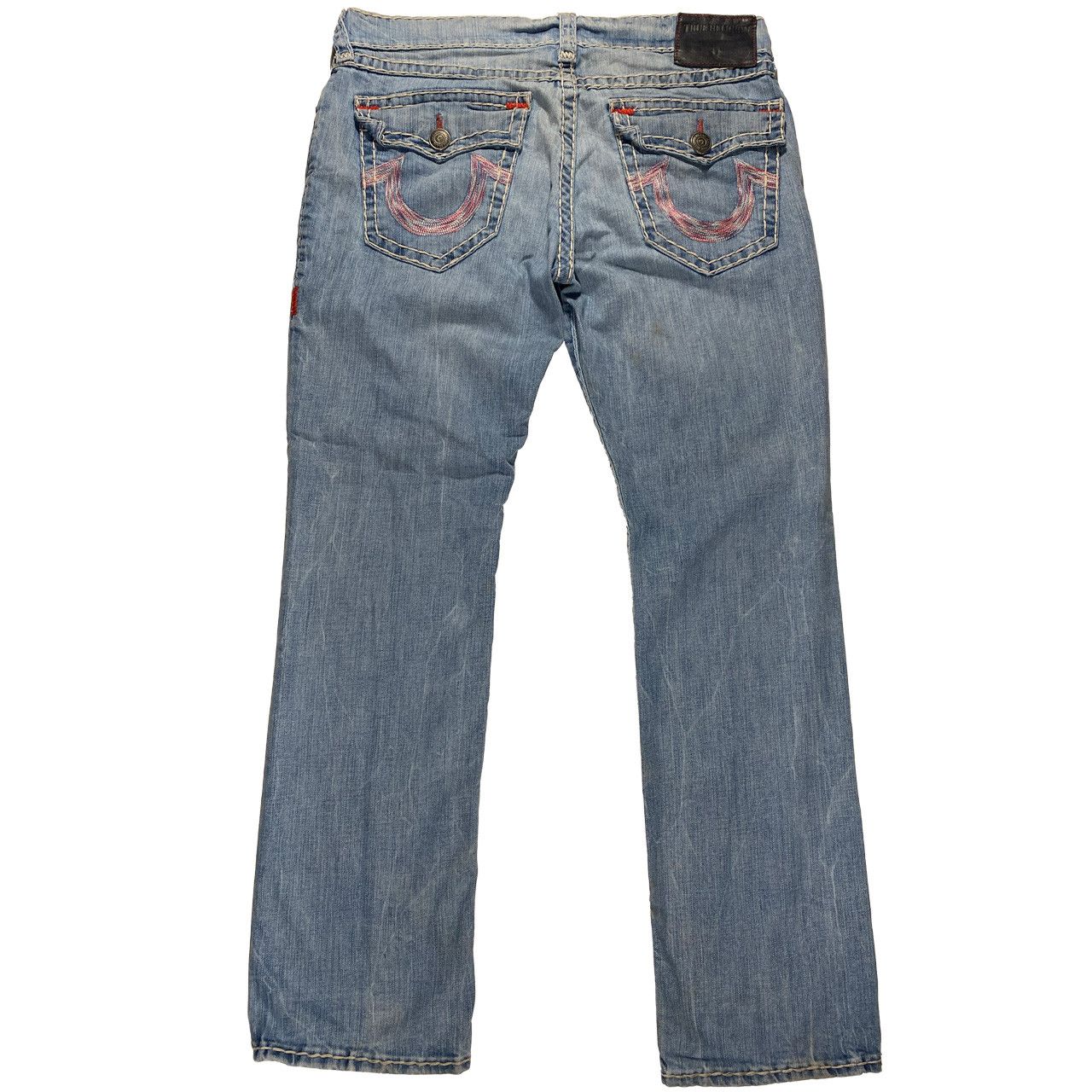 True Religion True Religion Ricky w/ Flaps Red Stitch Relaxed Jeans 38x32 Size US 38 / EU 54 - 1 Thumbnail