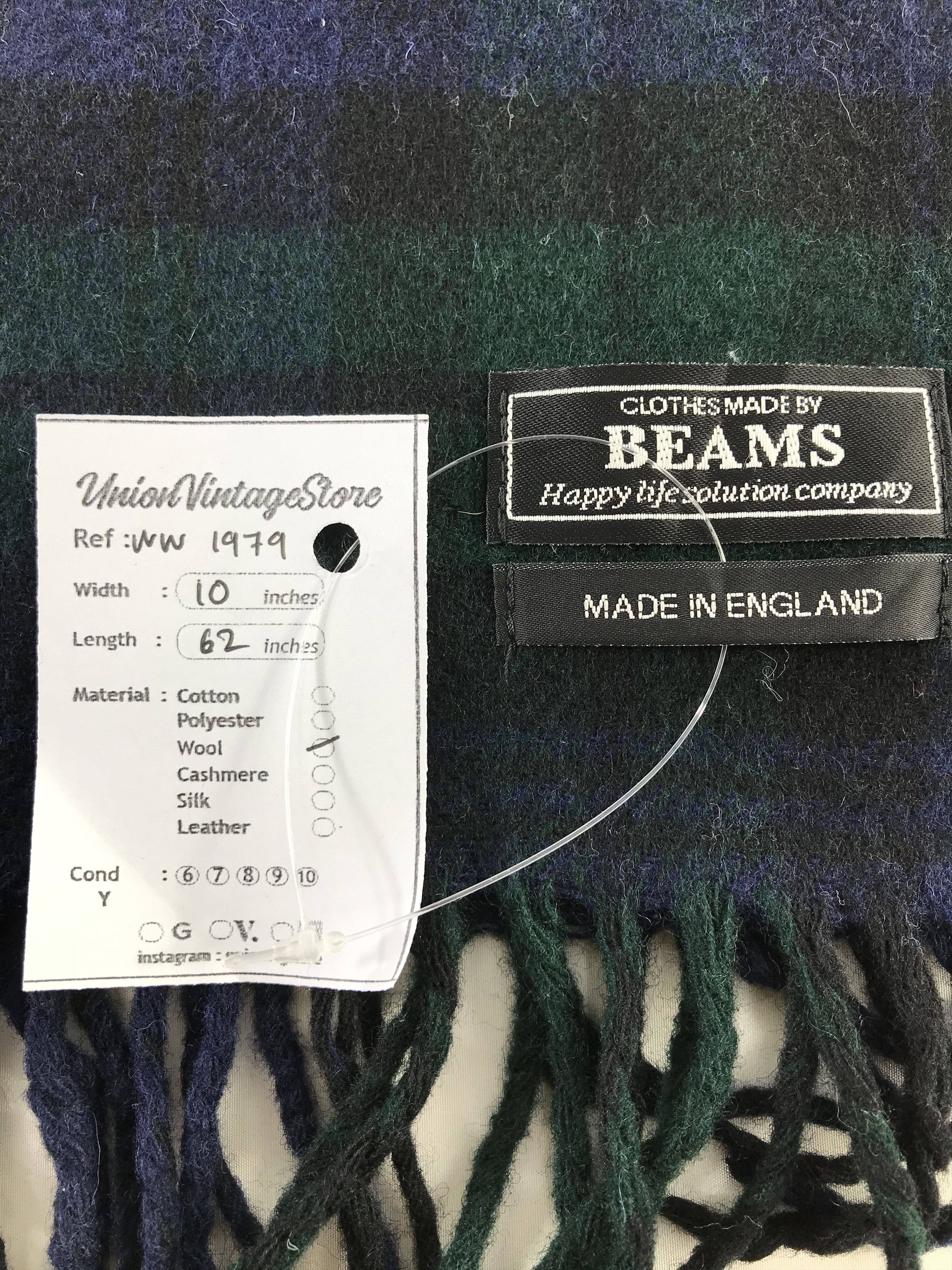Beams Plus × Vintage Beams Scarf / Muffler / Neckwear - WW1979 Size ONE SIZE - 4 Thumbnail