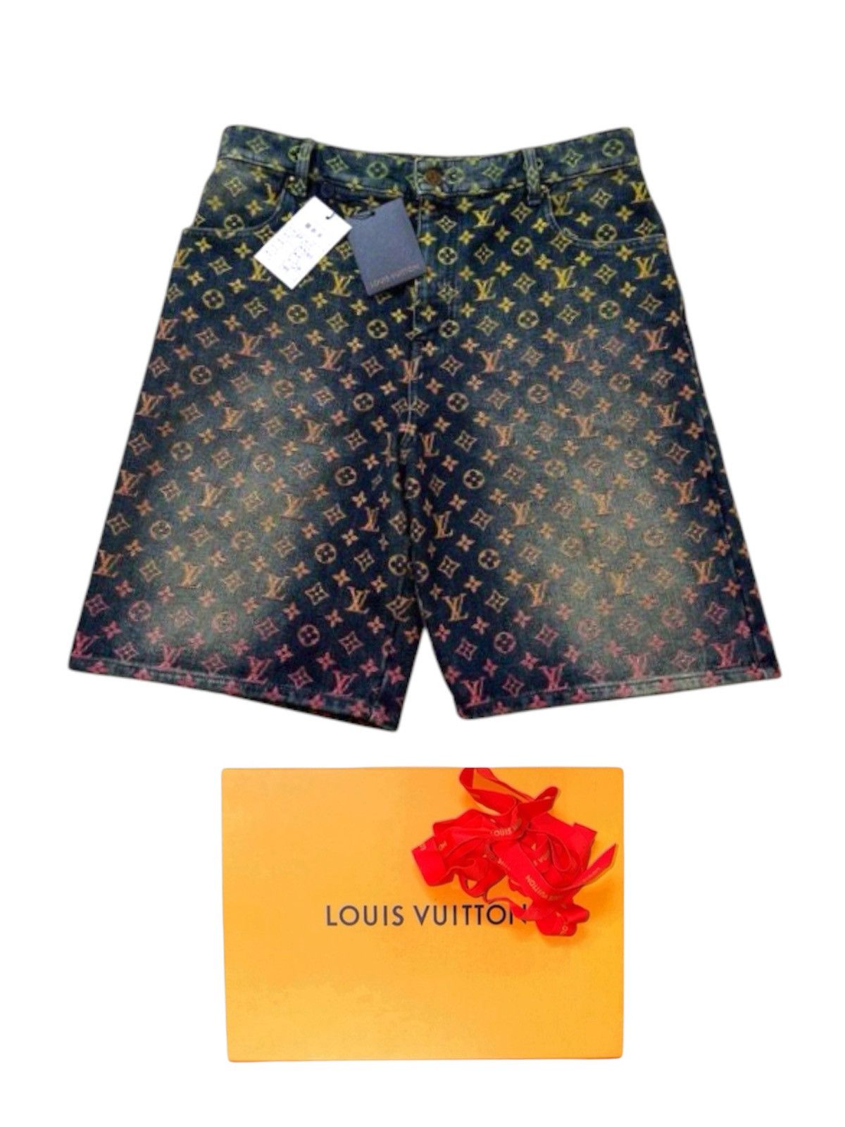 Louis Vuitton Louis Vuitton 34 Rainbow Monogram Denim Short Size US 34 / EU 50 - 1 Thumbnail