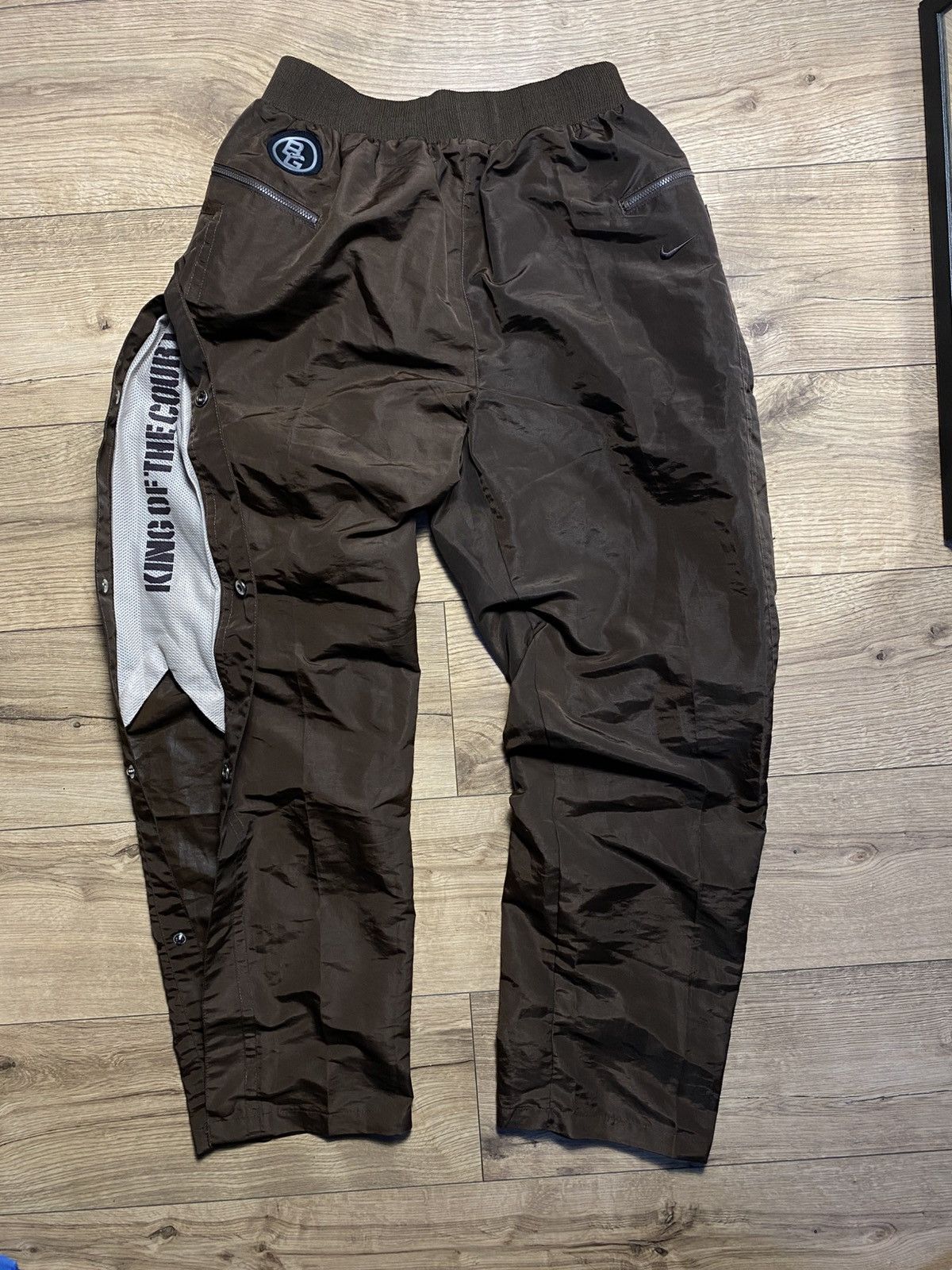 Nike Vintage Nike King Of The Court Tear Away Snap Pants Brown Size 32" / US 10 / IT 46 - 1 Thumbnail