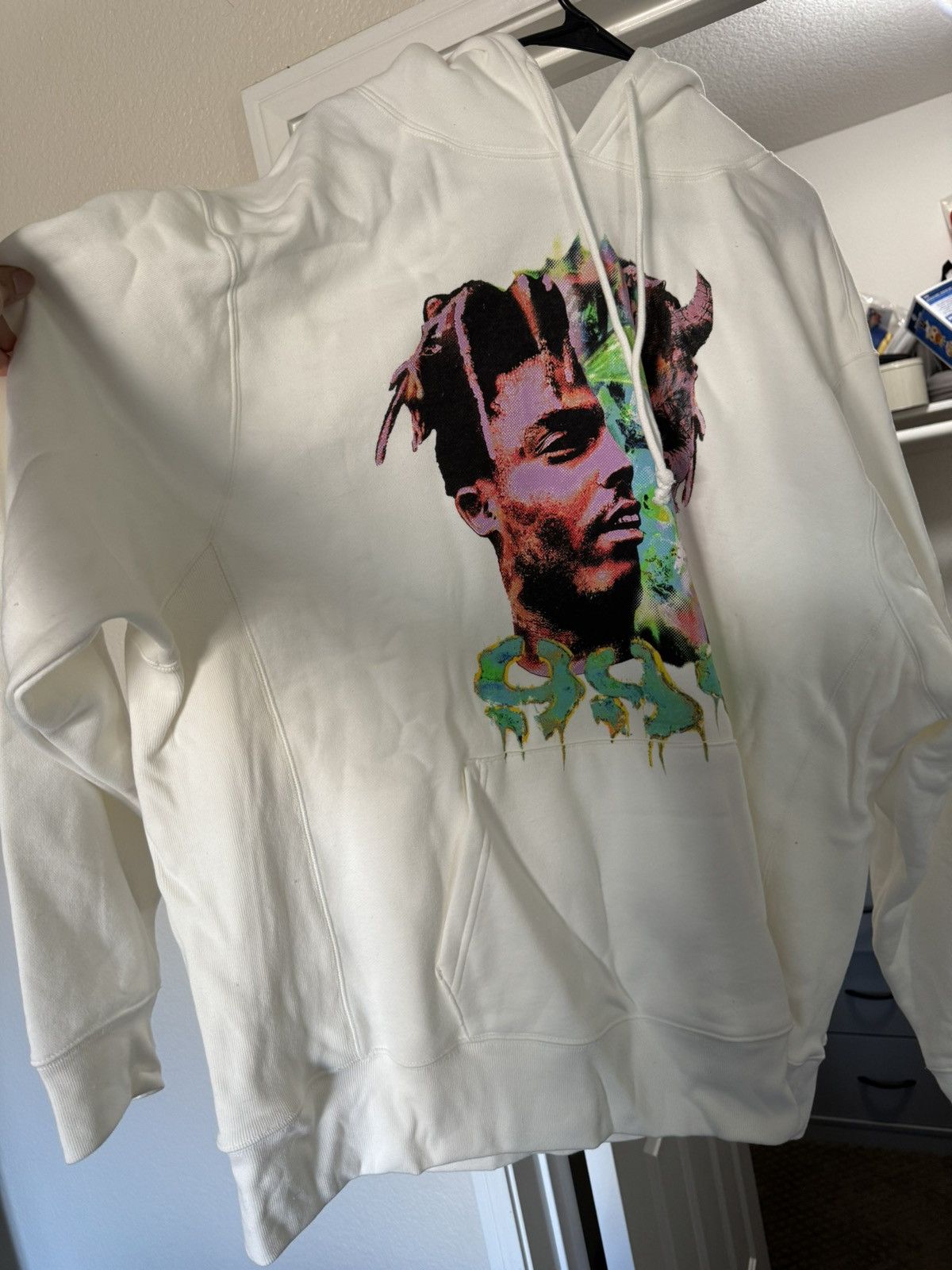 image of Revenge x Vlone Juice Wrld Vlone Fighting Demons Acid Hoodie in White, Men's (Size 2XL)