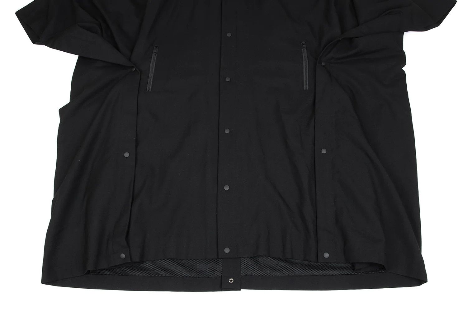 Yohji Yamamoto Yohji Yamamoto Mesh-Lined Wool Poncho Coat Size US L / EU 52-54 / 3 - 7 Thumbnail
