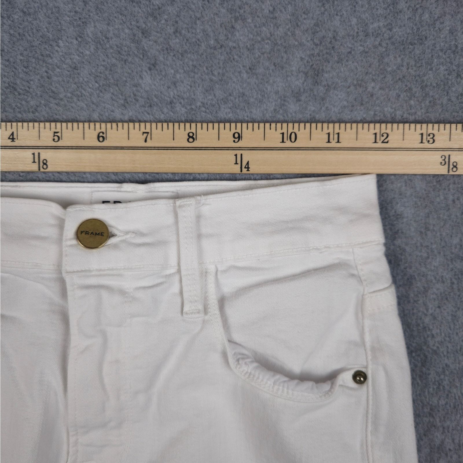 Frame FRAME Demin Womens 23x27 White Ali High Rise Cigarette Jeans Size 23" - 15 Thumbnail