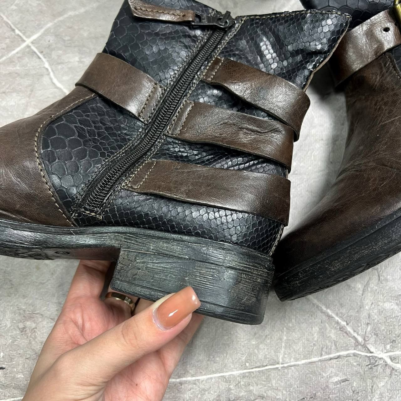 Japanese Brand Vintage AS.98 AirStep Style Acnle Leaher Biker Italian Boots Size US 8 / EU 41 - 2 Thumbnail