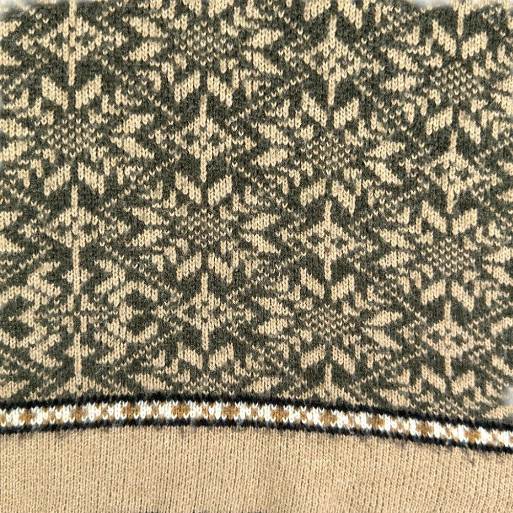 Vintage VINTAGE Sonoma Sweater Womens LARGE Green Black Nordic Knit Snowflake V Neck 90s Size L / US 10 / IT 46 - 6 Thumbnail