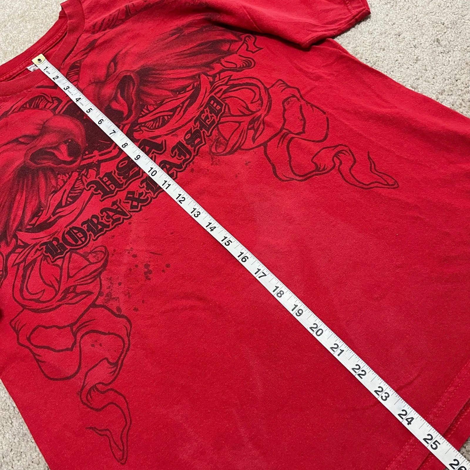 Other Y2K USA Born and Raised Eagle Red/Black Graphic Shirt Large Size US L / EU 52-54 / 3 - 5 Thumbnail