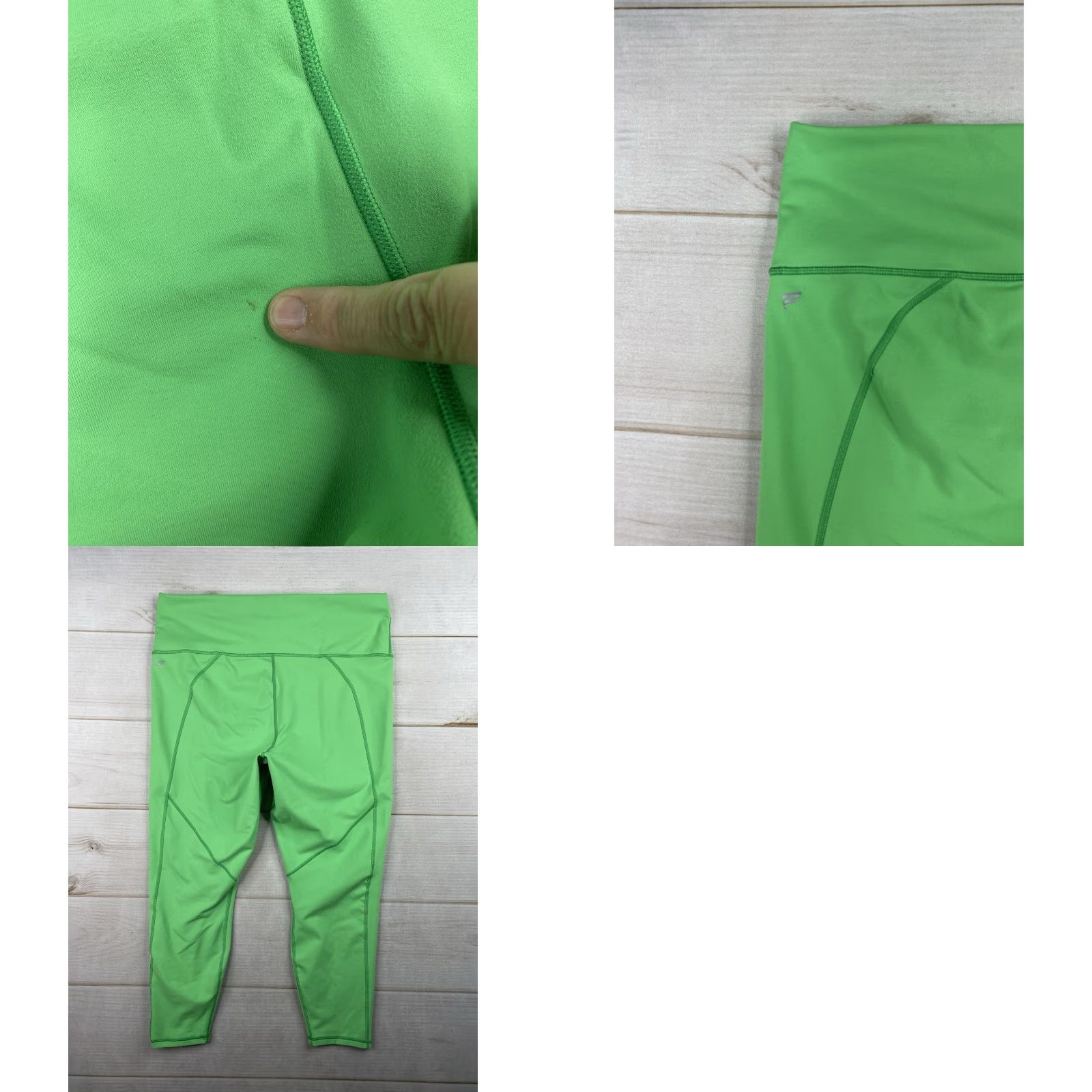 Fabletics Fabletics Leggings PowerHold Women 1X XXL Green Hi Waisted Crop Pocket Athletic Size 40" / US 18 - 8 Thumbnail