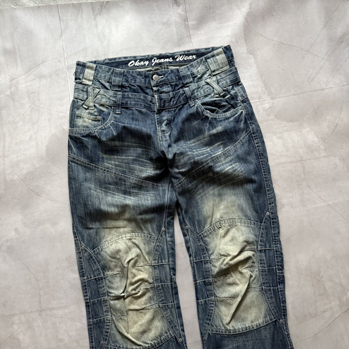 Hysteric Glamour Vintage Double Waist Faded Jeans Hysteric Glamour Vibe Y2K Size US 33 - 5 Thumbnail