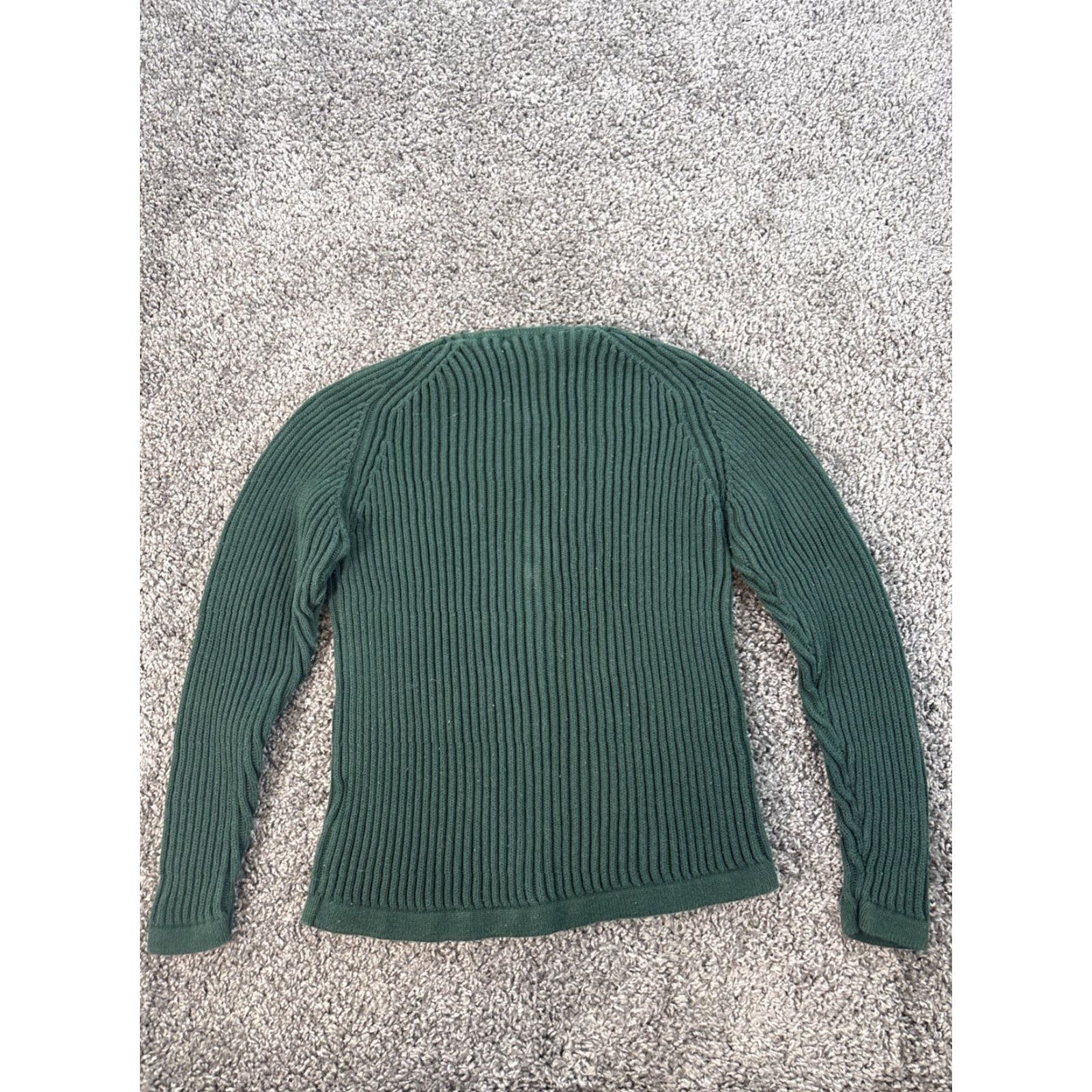 Nautica VINTAGE Nautica Sweater Mens Medium Pullover Crew Neck Knit Cotton Green 90s Ribbed Forest Green M Mens Size US M / EU 48-50 / 2 - 5 Thumbnail