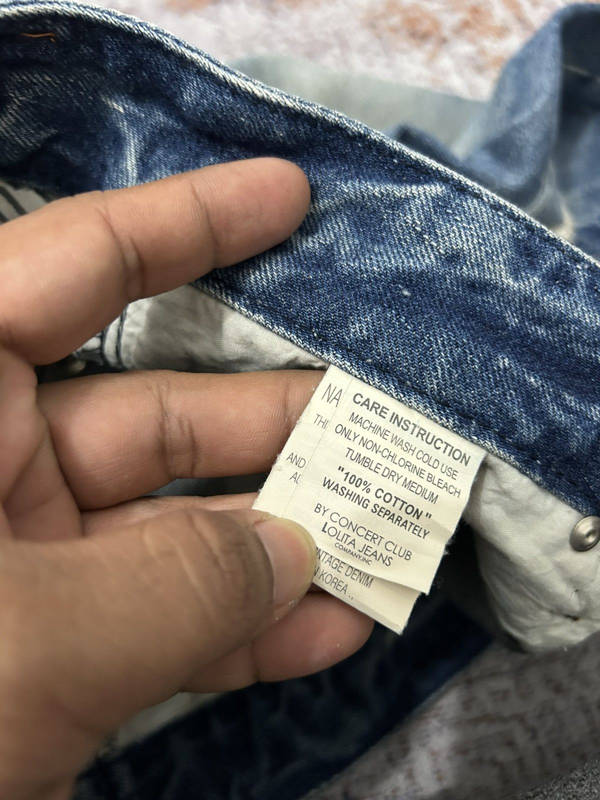If Six Was Nine Lolita Distressed Doublle Pocket back Short Jeans Size US 33 - 17 Thumbnail
