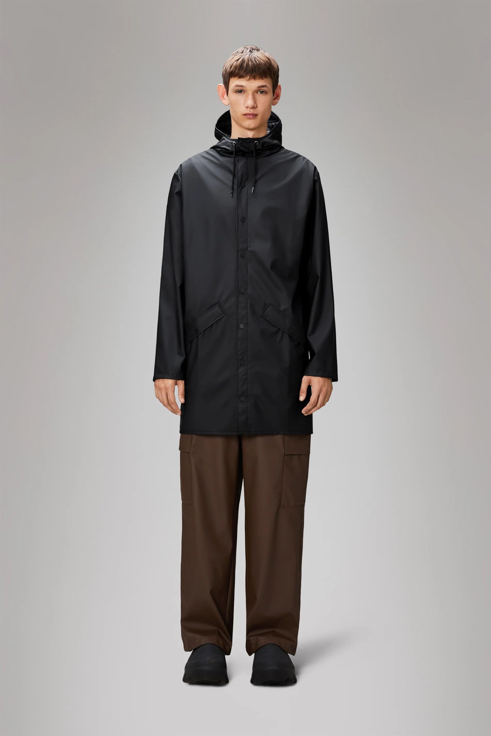 Rains RAINS BLACK RAINCOAT JACKET Size US S / EU 44-46 / 1 - 1 Thumbnail