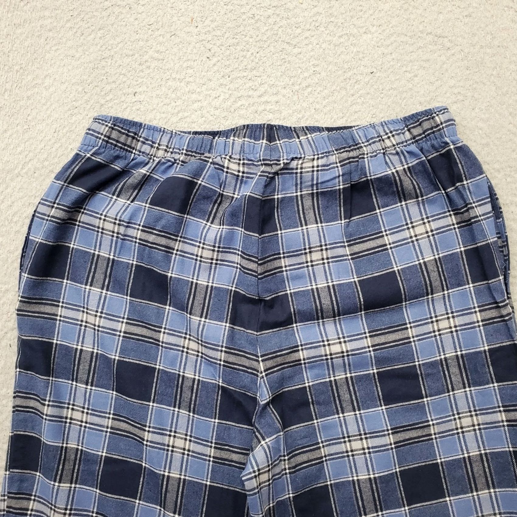 Lands' End Lands' End Loungewear Pants Mens L Multi Plaid Stretch Straight Leg Drawstring Size US 33 - 8 Thumbnail