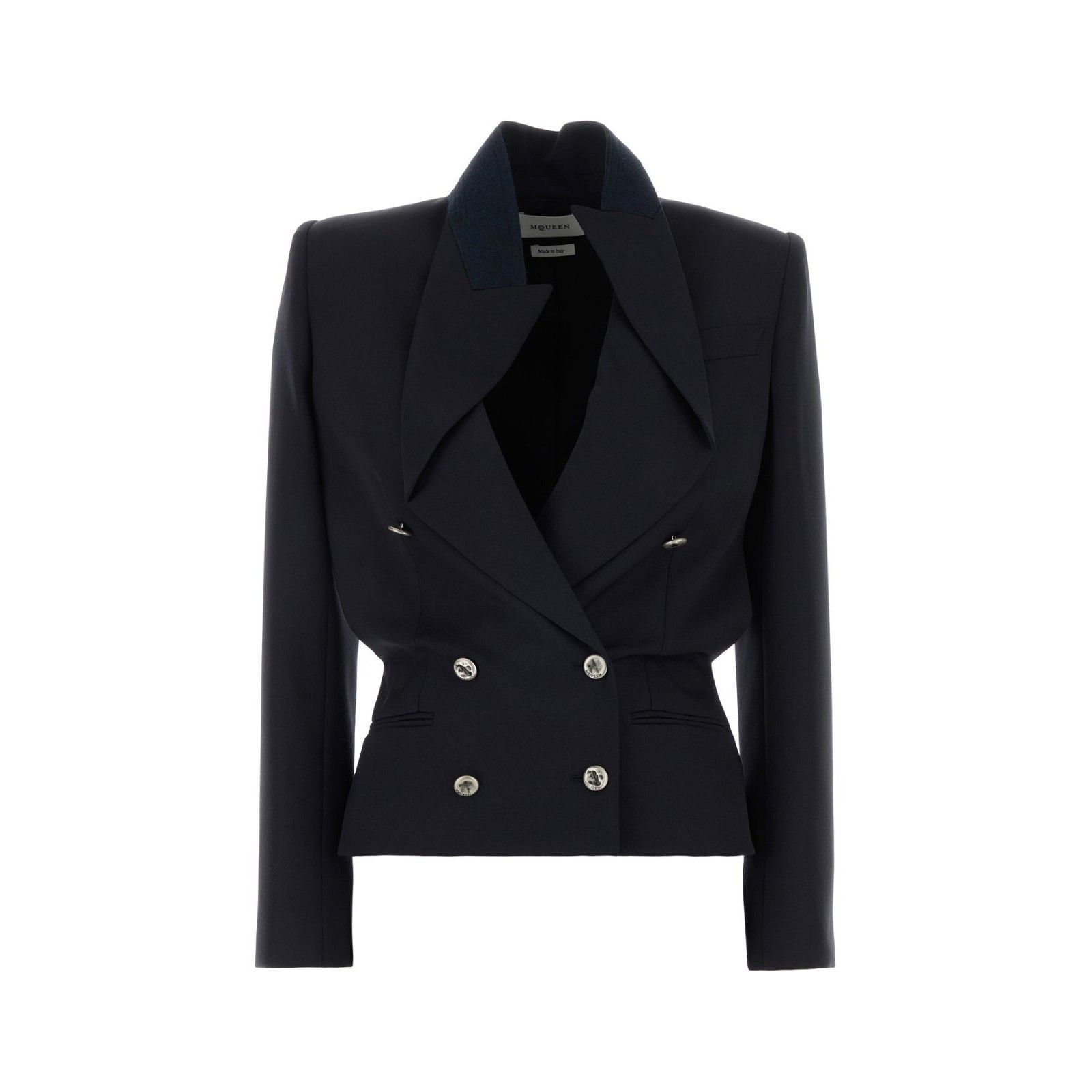 Alexander McQueen ALEXANDER MCQUEEN Navy Blue Wool Blazer Jacket New & Authent Size M / US 6-8 / IT 42-44 - 1 Thumbnail