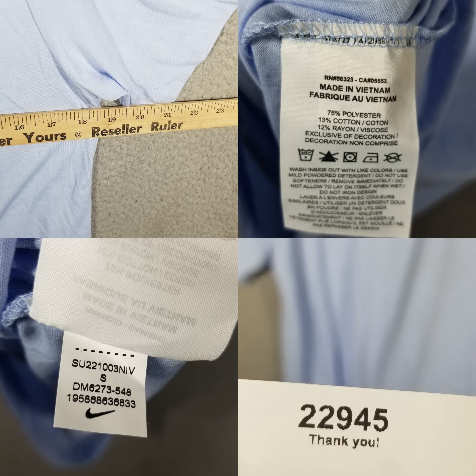Nike Nike Sportswear Growth Mindset Logo T-Shirt Men Small Short Sleeve Cotton Blue 2020s Active Sports Size US S / EU 44-46 / 1 - 8 Thumbnail