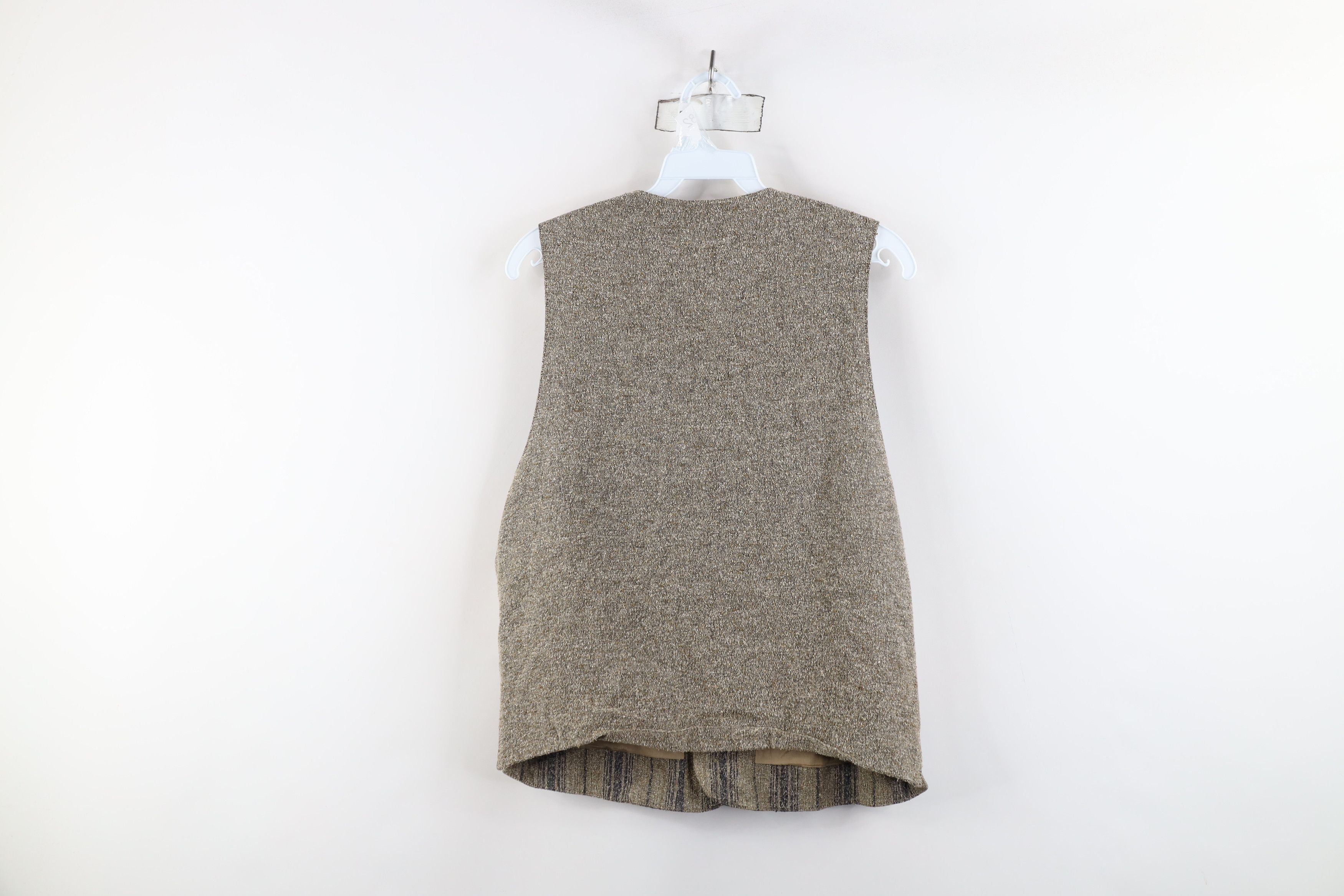 Vintage Vintage 90s Streetwear Silk Blend Tweed Button Vest Jacket Size US M / EU 48-50 / 2 - 11 Thumbnail