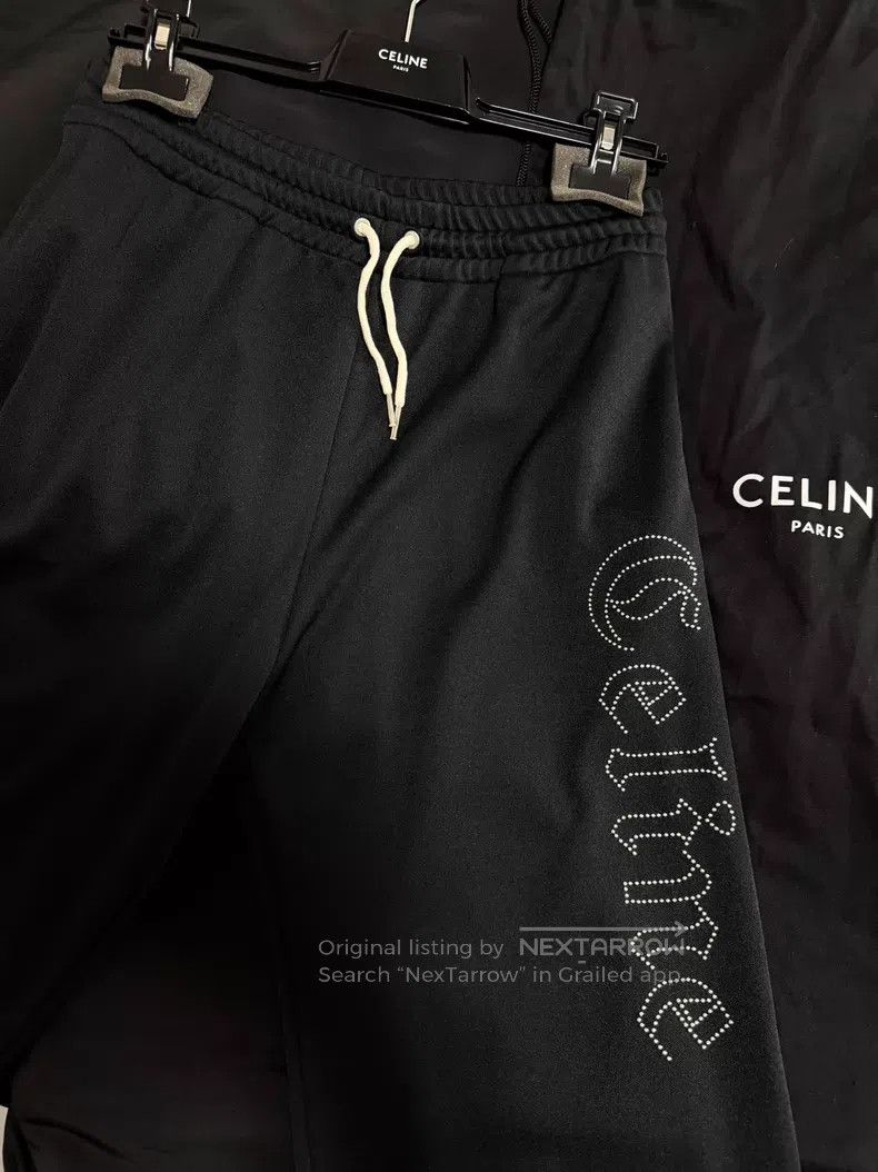 Celine Celine Size M Riveted Vertical Ogo Wide Leg Sweatpants i Size US 27 - 4 Thumbnail
