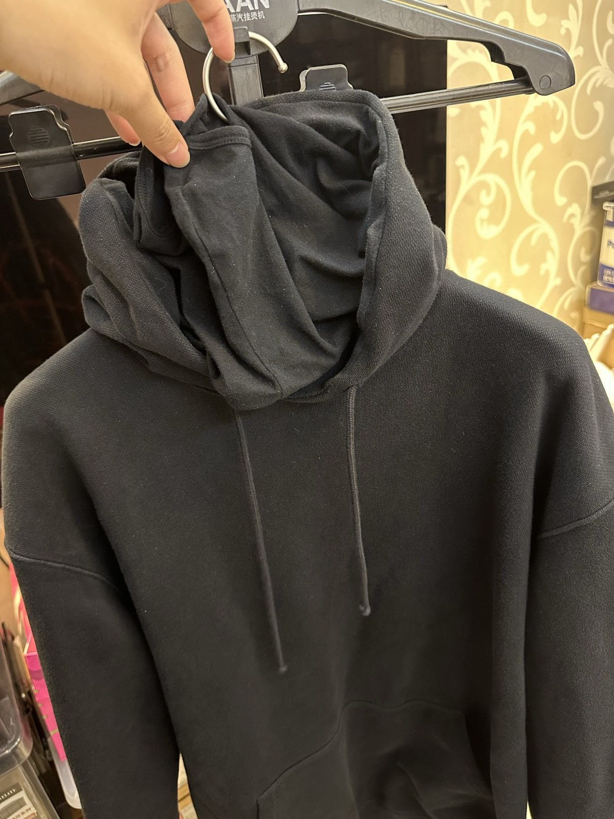 image of Vetements Aw19 Mask Hoodie in Black, Men's (Size Small)