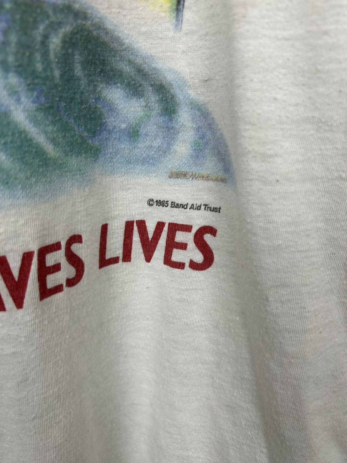 Band Tees × Vintage Vintage 1985 Live Aid The Global Jukebox T shirt Size US L / EU 52-54 / 3 - 11 Thumbnail