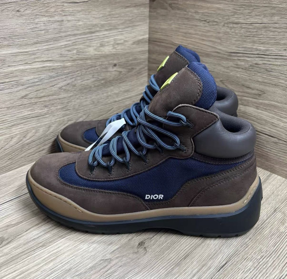 Dior Dior Dean Brown & Blue Ankle Boots J41 Size US 10 / EU 43 - 1 Thumbnail
