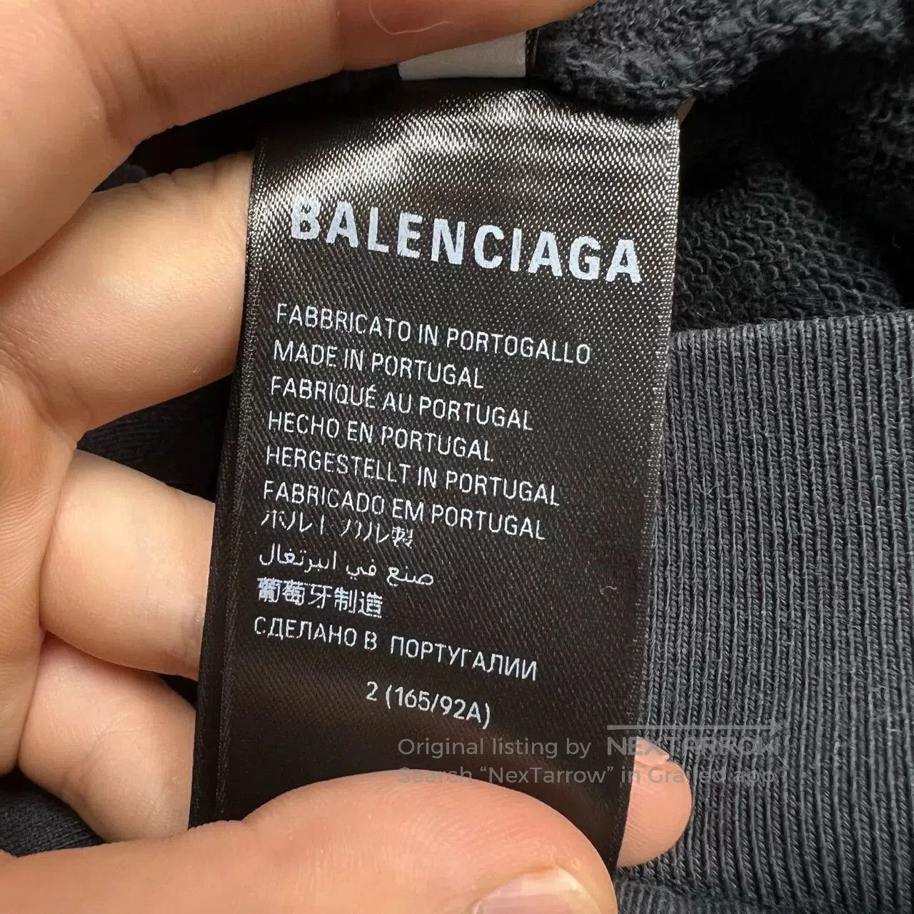 Balenciaga balenciaga black gray embroidered hoodie. Size US M / EU 48-50 / 2 - 3 Thumbnail