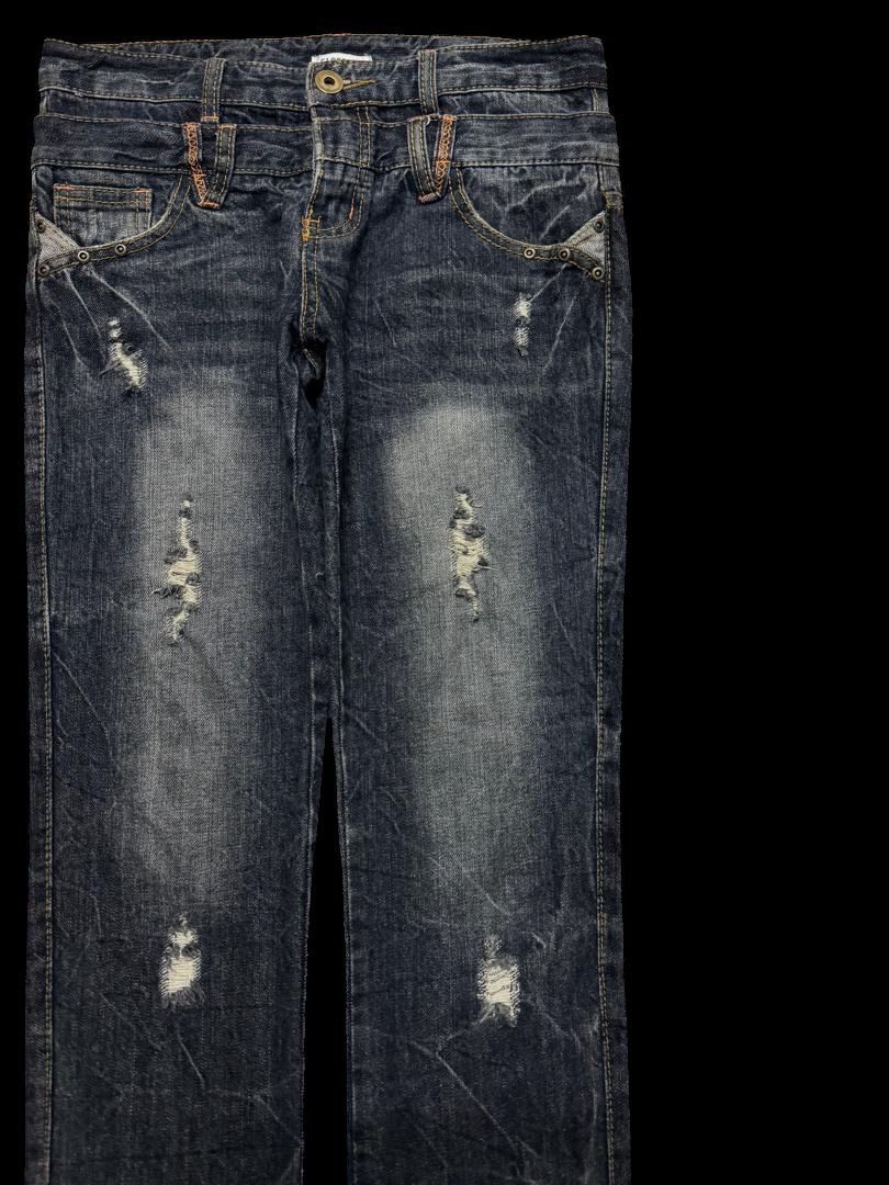 Seditionaries Insane Close Up 🇯🇵 Double Waist Distressed Mudwash Dark Jeans Size US 30 / EU 46 - 5 Thumbnail