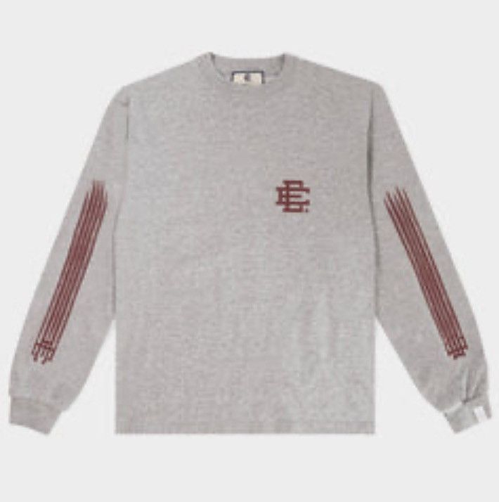 Eric Emanuel Eric Emanuel EE grey w maroon long sleeve shirt xl SS25 Size US XL / EU 56 / 4 - 1 Thumbnail
