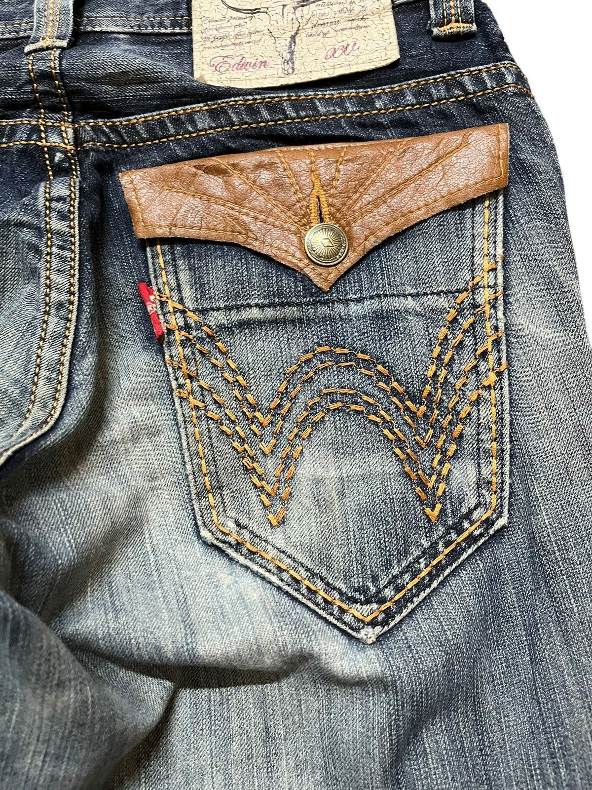 Edwin Vintage Edwin XV Flare Ripped Distressed Denim Size US 32 / EU 48 - 7 Thumbnail