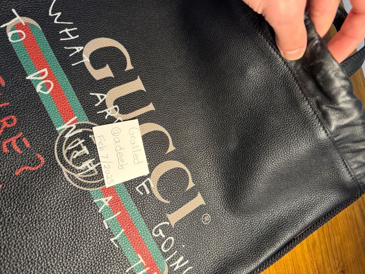 Gucci Gucci x Coco Capitan Leather Drawstring Bag Size ONE SIZE - 4 Thumbnail