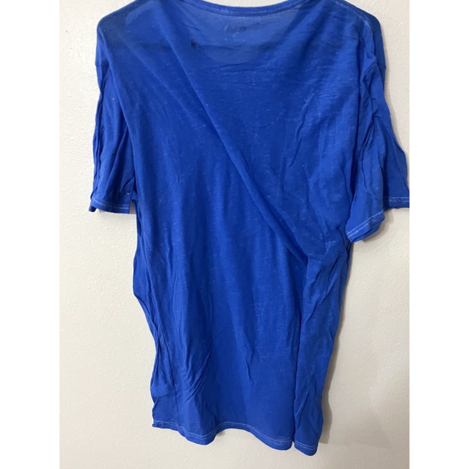 Express VINTAGE Express Shirt XL Mens Blue Logo Graphic Print T-Shirt 100% Cotton Crew Neck Slim Fit Short Sleeve Size US XL / EU 56 / 4 - 3 Thumbnail