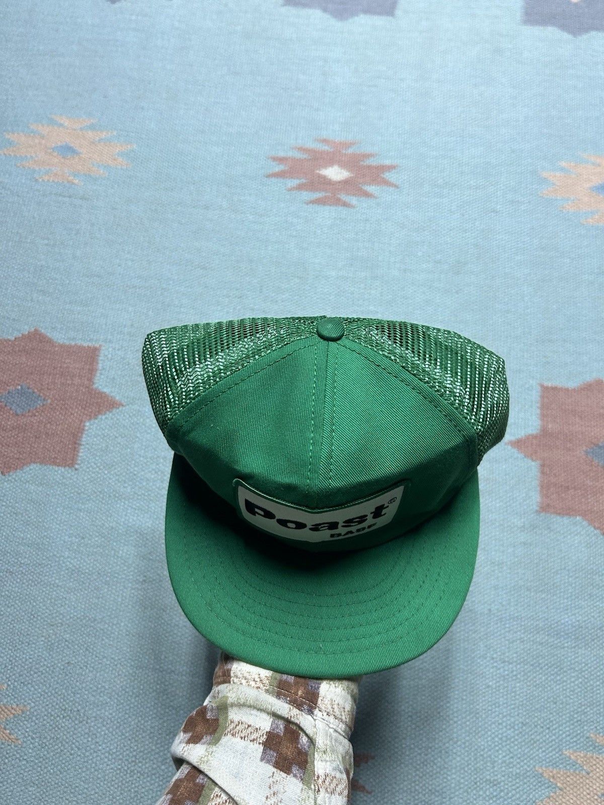 Vintage Vtg 80s trucker hat mesh Poast BASF patch farm feed snapback Size ONE SIZE - 3 Thumbnail