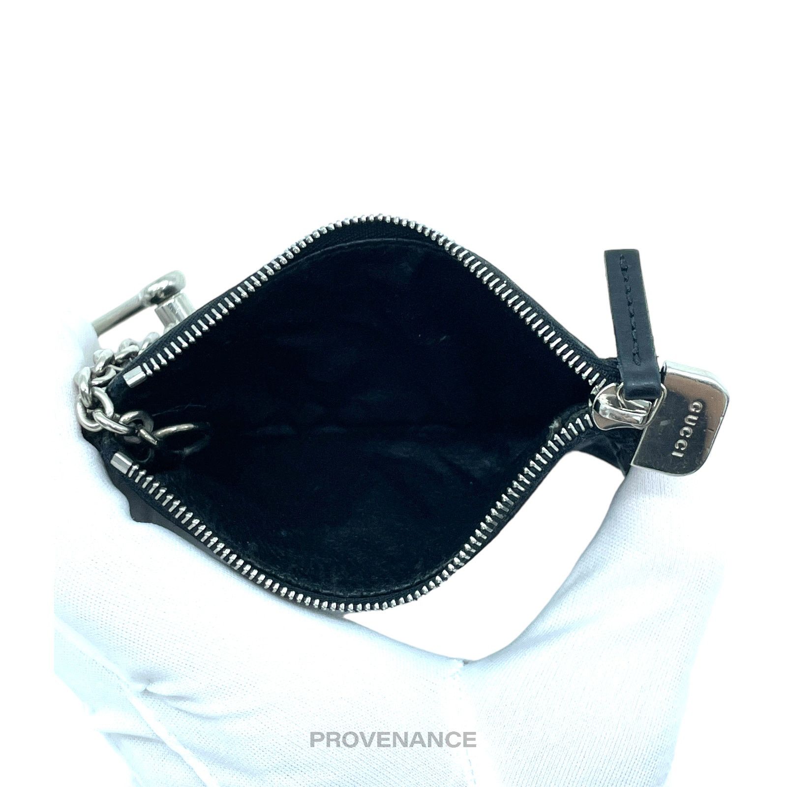 Gucci 🔴 Gucci Key Pouch Cles - Black Diamante Leather Size ONE SIZE - 5 Thumbnail