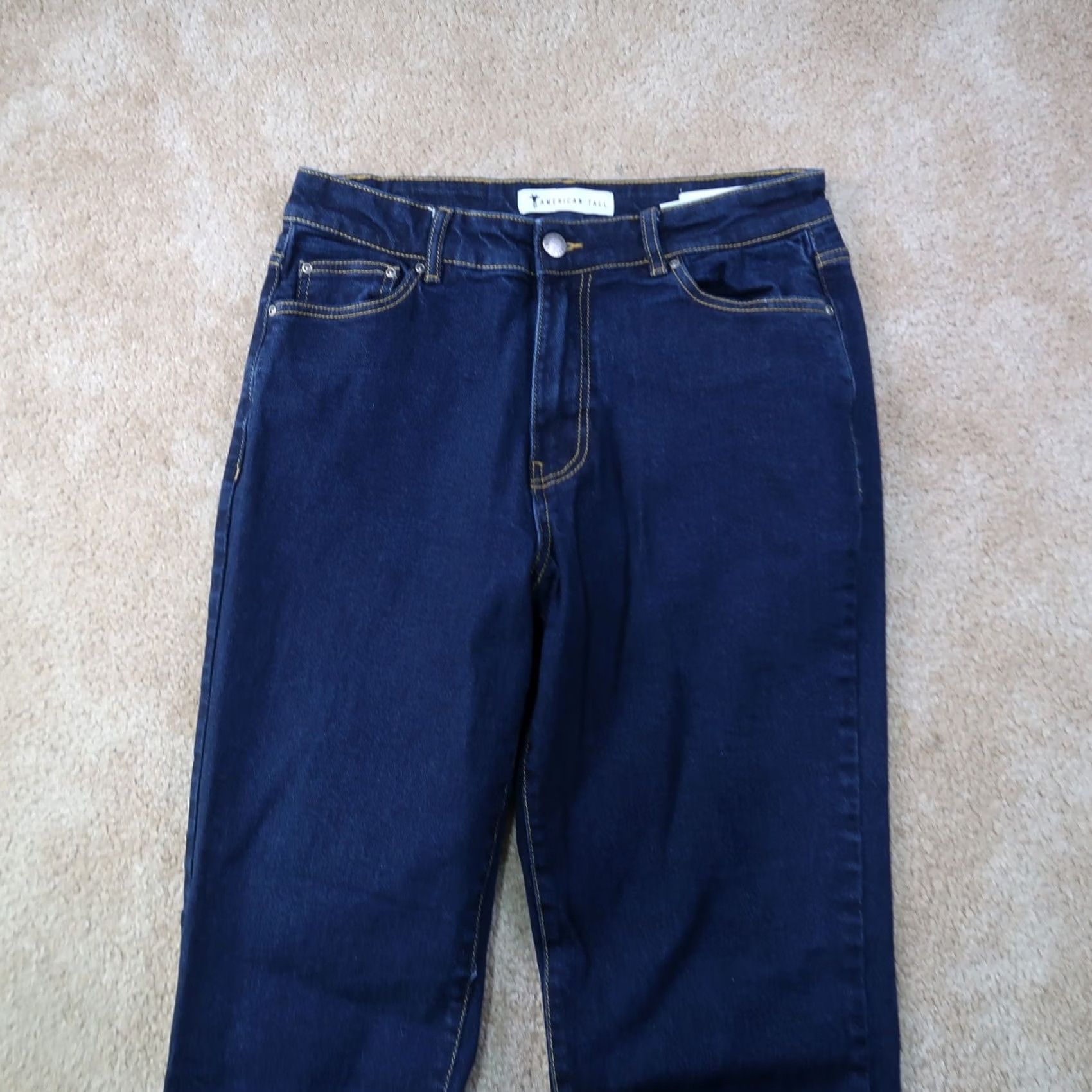 Vintage American Tall Harper High rise STraight leg jeans Women's 29x37 Blue Stretch Size 29" - 2 Thumbnail