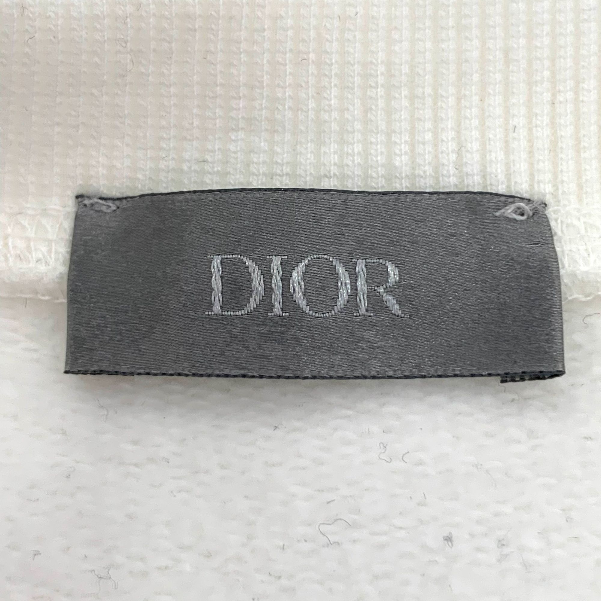 Dior Dior White Logo Embroidered Cotton Crewneck Sweatshirt (Size Size M / US 6-8 / IT 42-44 - 2 Thumbnail