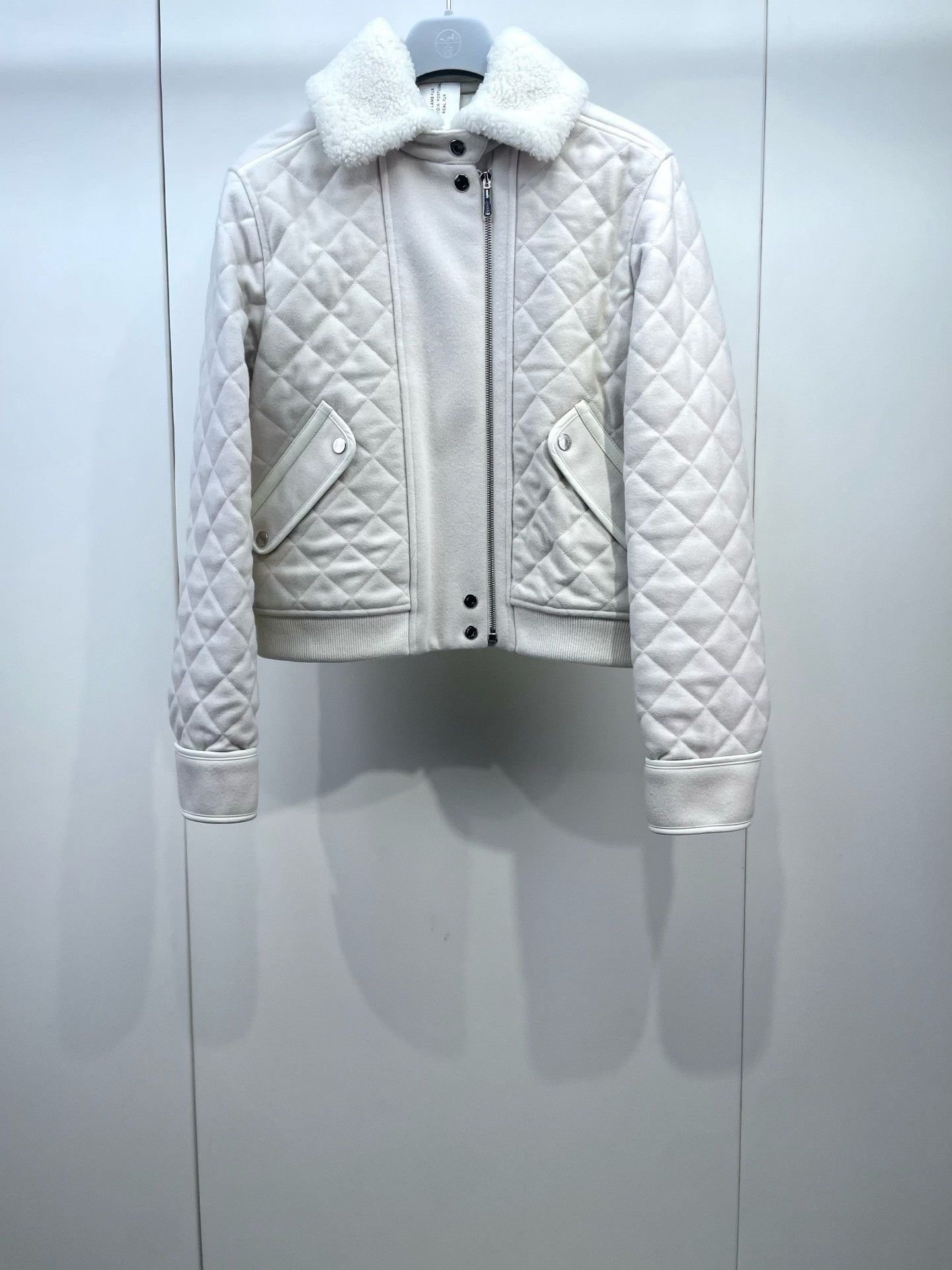 Hermes Hermes Shearling Collar Wool Jacket Size S / US 4 / IT 40 - 1 Thumbnail