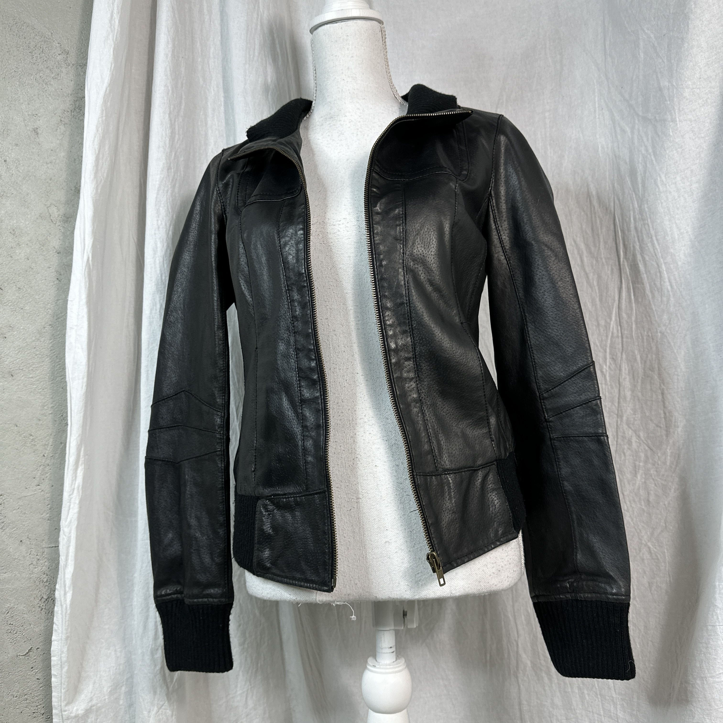 Vintage Vintage Moto Leather Jacket Size M / US 6-8 / IT 42-44 - 2 Thumbnail