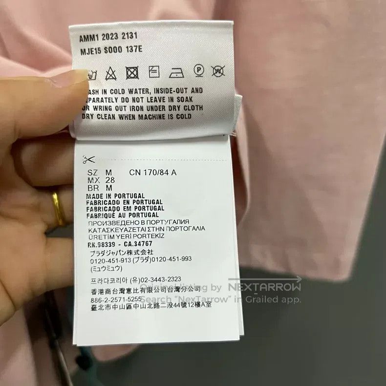 Miu Miu Miu Miu Size M Pink small logo long sleeve dress Size M / US 6-8 / IT 42-44 - 4 Thumbnail