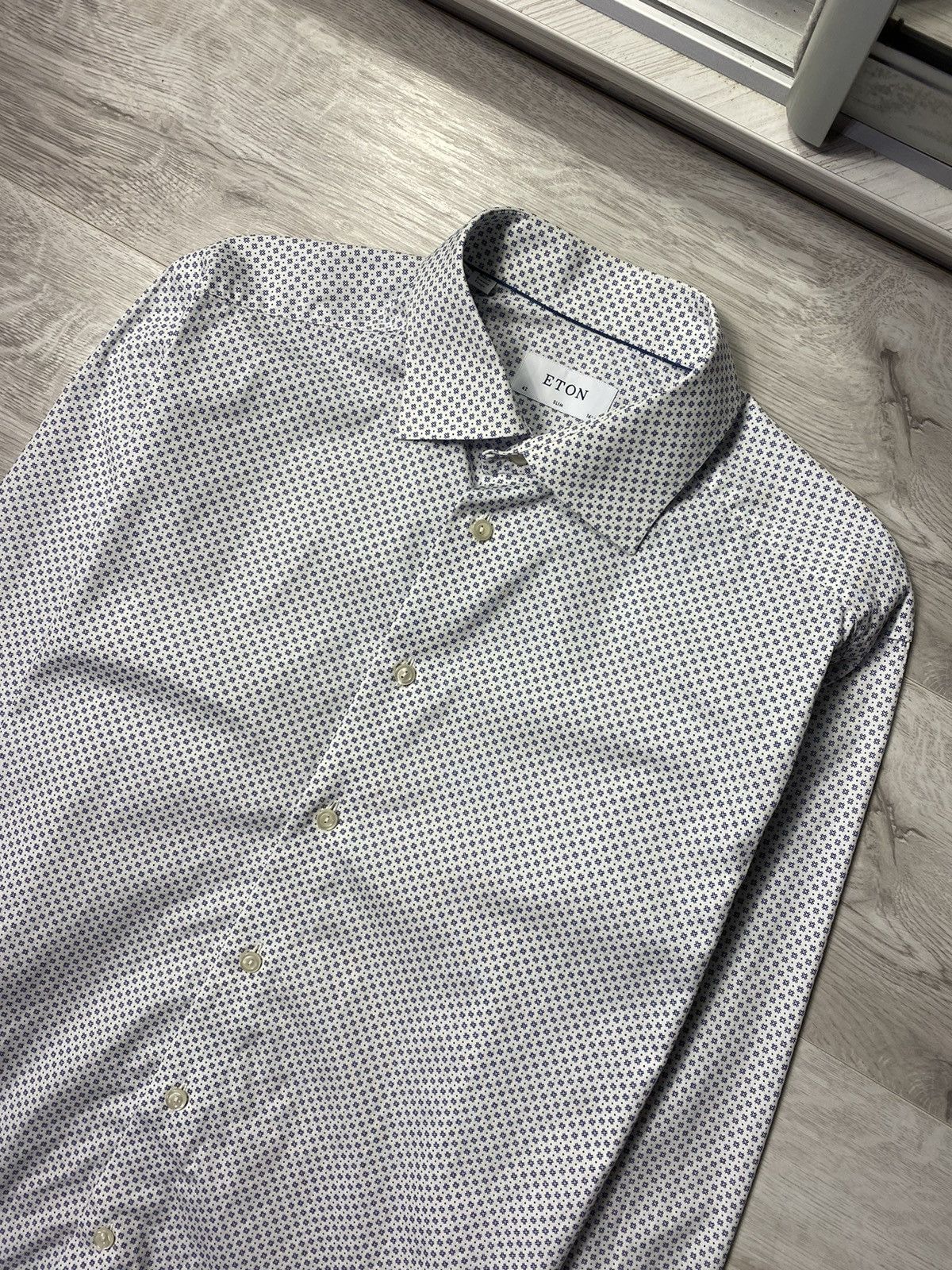 Eton Eton Button Up Long Sleeve Shirt All Over Printed Size US L / EU 52-54 / 3 - 2 Thumbnail