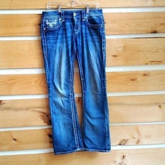 Rock Revival Rock Revival Bootcut Decorative Pockets Blue Sz. 28 Jeans Size 28" / US 6 / IT 42 - 1 Thumbnail