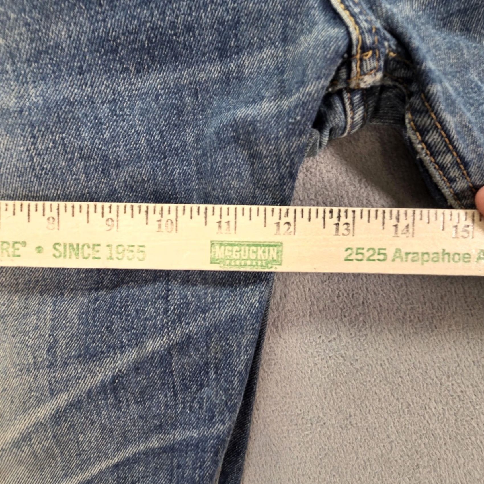 Levi's Levi's 505 Jeans Mens 40x31 Blue Medium Wash Regular Straight Distressed Pockets Logo Denim Cotton Zip Vintage No Size US 40 / EU 56 - 6 Thumbnail