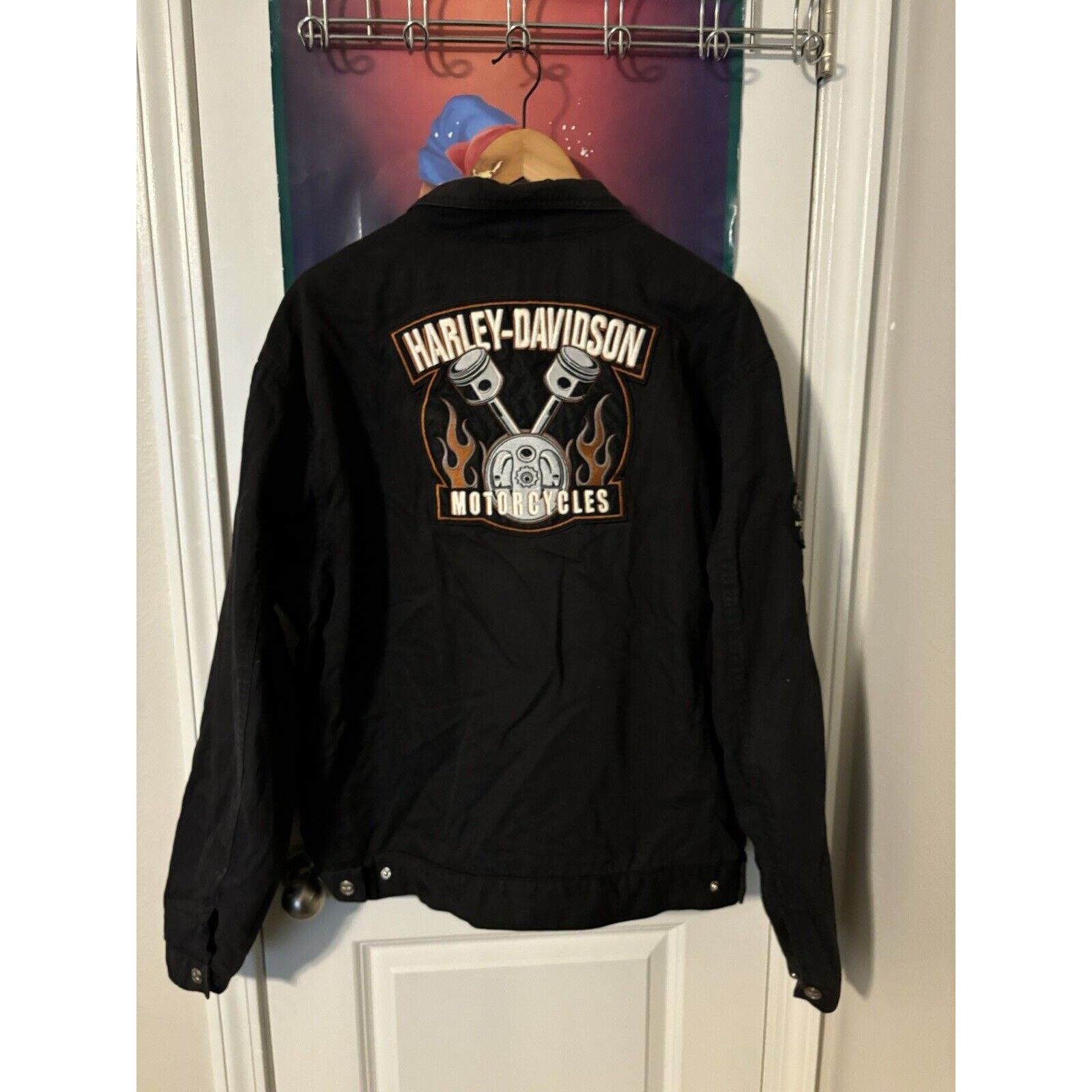 Other vintage Harley Davidson zip up motorcycle jacket black XL Size US XL / EU 56 / 4 - 2 Thumbnail