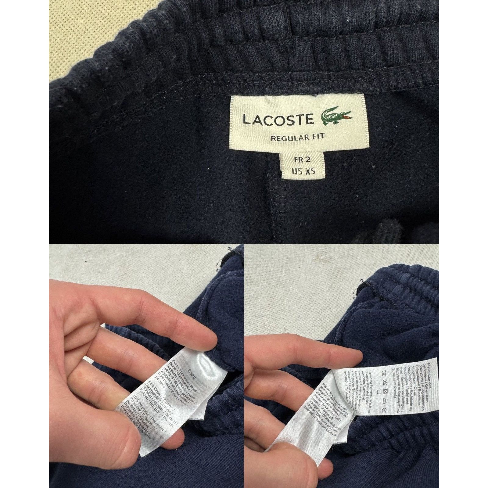Lacoste Lacoste Navy Elastic Waist Straight Leg Jogger Pant XS Size US 30 / EU 46 - 2 Thumbnail