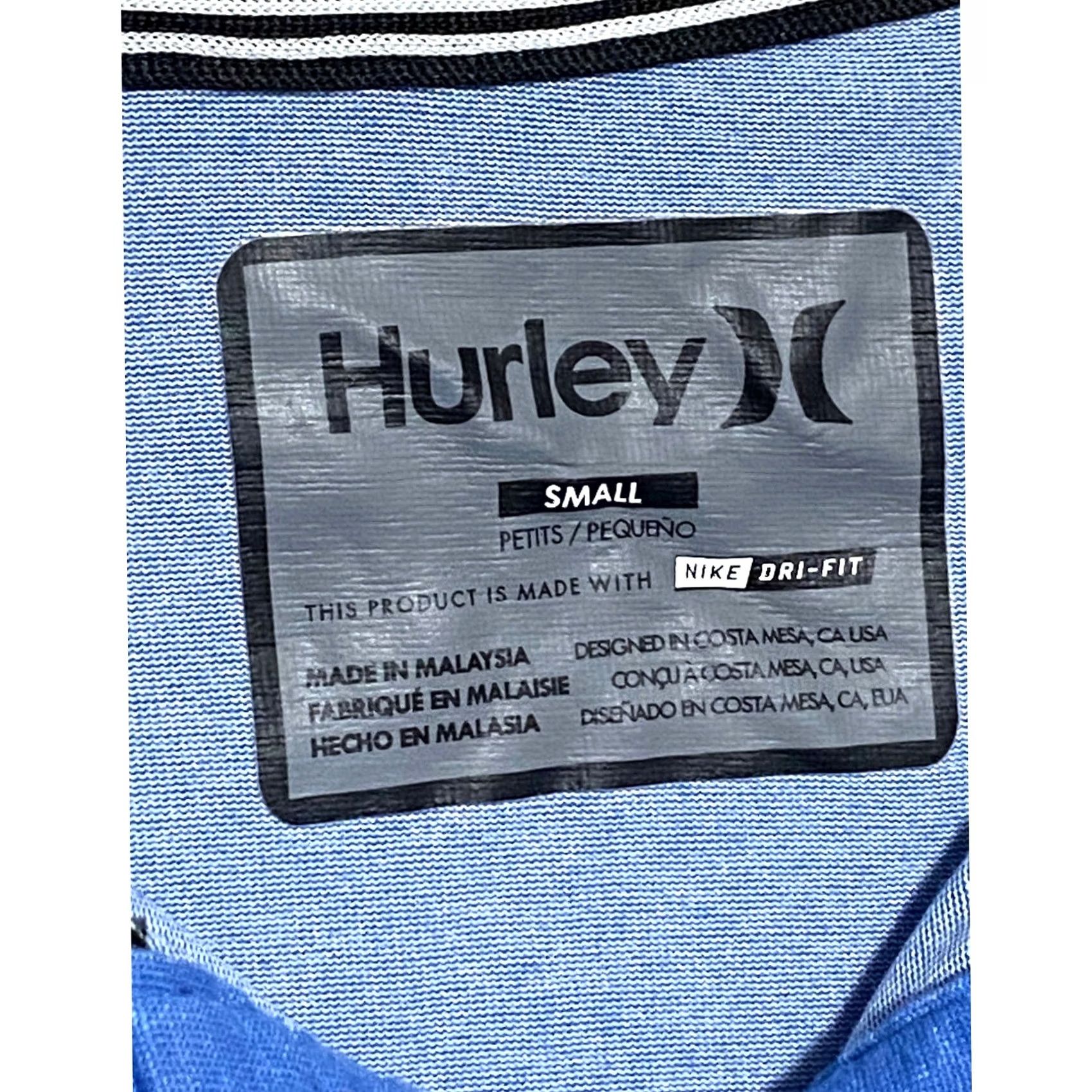 Hurley Hurley Nike Dri-Fit Blue Polo Shirt Men S Pocket Short Sleeve Casual Athletic Preppy Athleisure Size US S / EU 44-46 / 1 - 7 Thumbnail