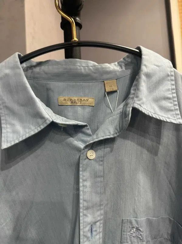 Burberry Burberry Light Blue Cotton Long Sleeve Shirt. Size US XL / EU 56 / 4 - 4 Thumbnail